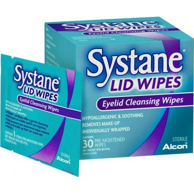 Alcon Systane Lid Μαντηλάκια Αφαίρεσης Μακιγιάζ Προσώπου 30τμχ