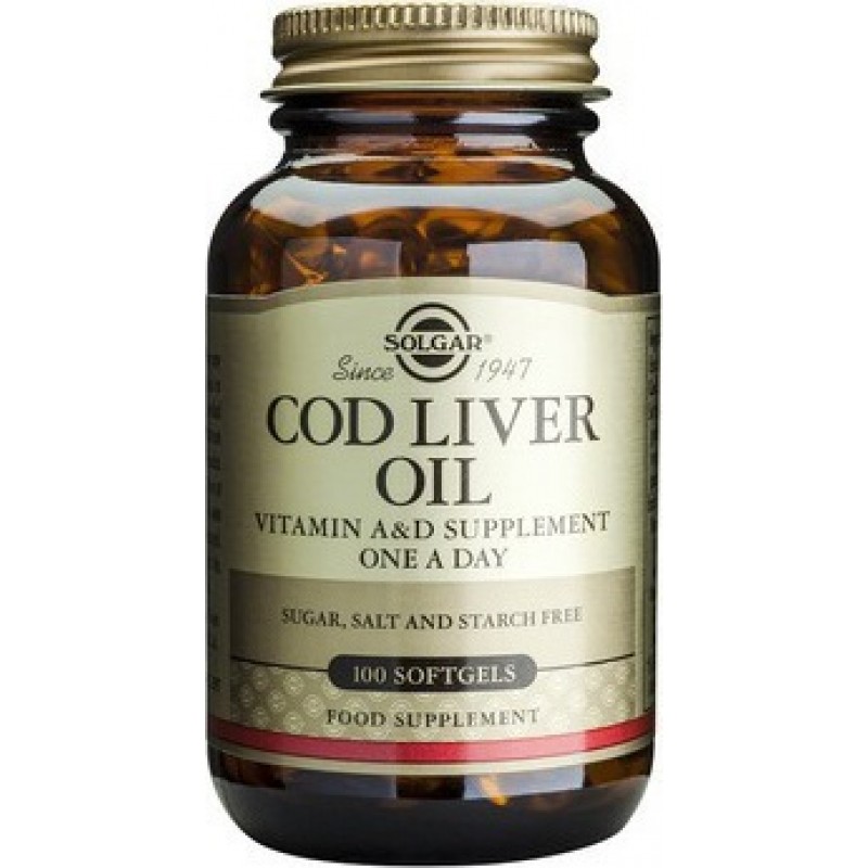 Solgar Cod Liver Oil Μουρουνέλαιο 100 μαλακές κάψουλες Solgar Cod Liver Oil Μουρουνέλαιο 100 μαλακές κάψουλες