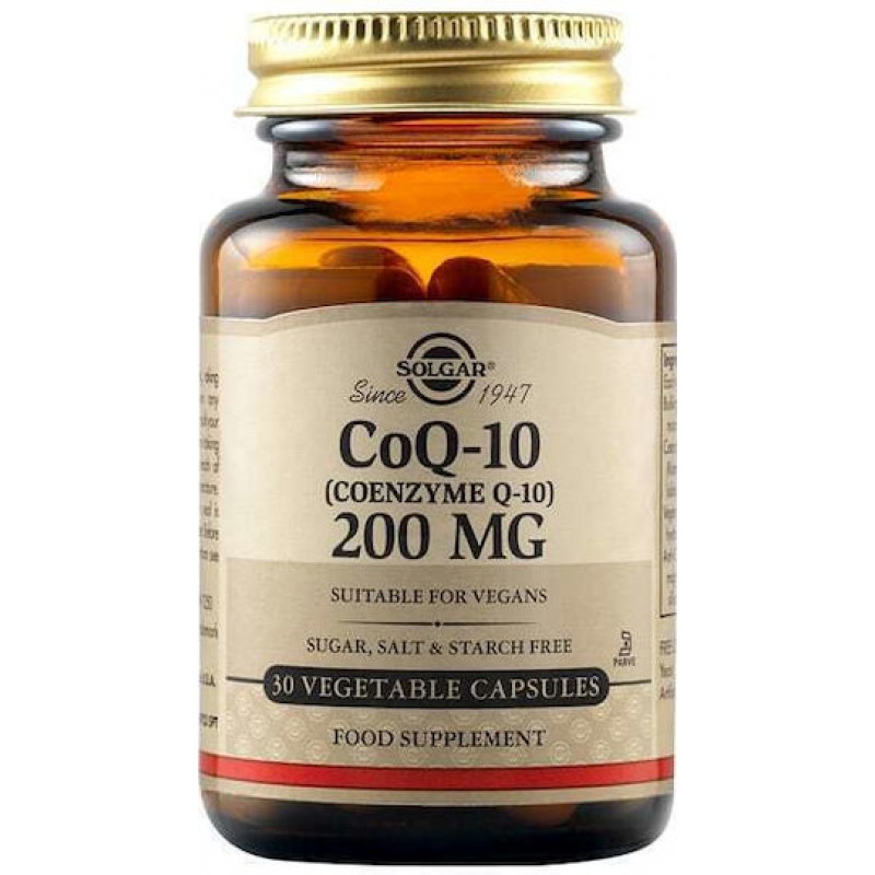 Solgar COQ-10 (Coenzyme Q-10) χωρίς Γλουτένη 200mg 30 φυτικές κάψουλες Solgar COQ-10 (Coenzyme Q-10) χωρίς Γλουτένη 200mg 30 φυτικές κάψουλες