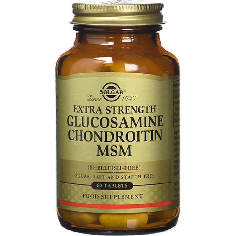 SOLGAR Extra Strength Glucosamine Chondroitin MSM, 60 tabs