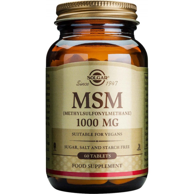Solgar MSM 1000mg 60 Ταμπλέτες Solgar MSM 1000mg 60 Ταμπλέτες