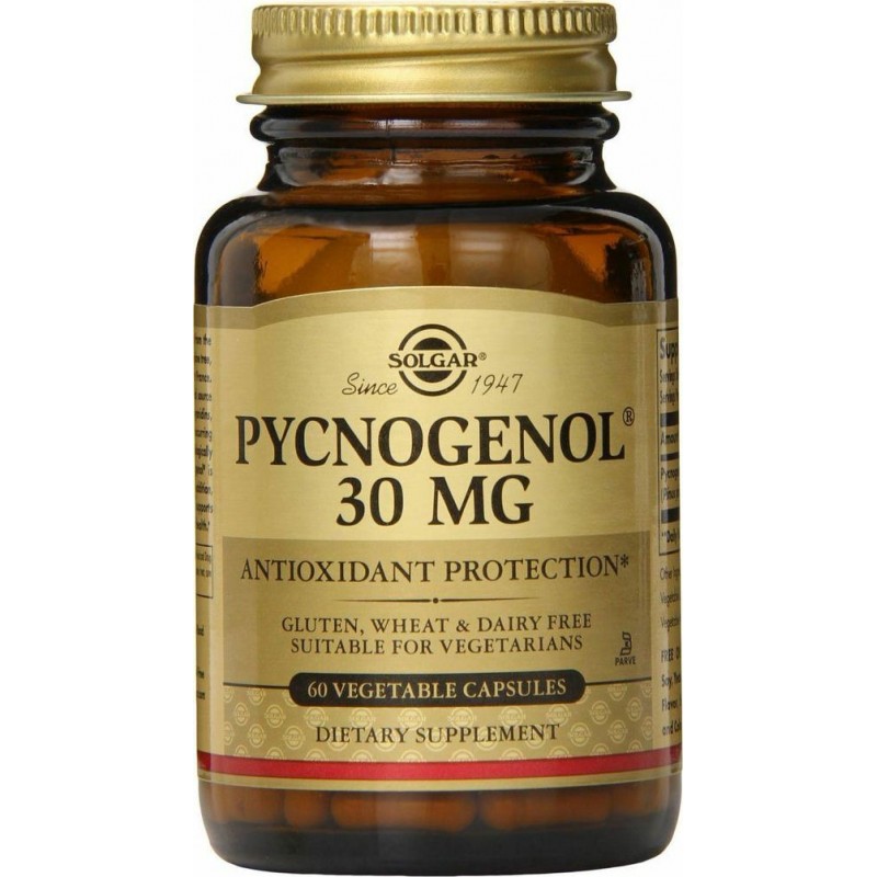 Solgar Pycnogenol 30mg 60 Κάψουλες Solgar Pycnogenol 30mg 60 Κάψουλες