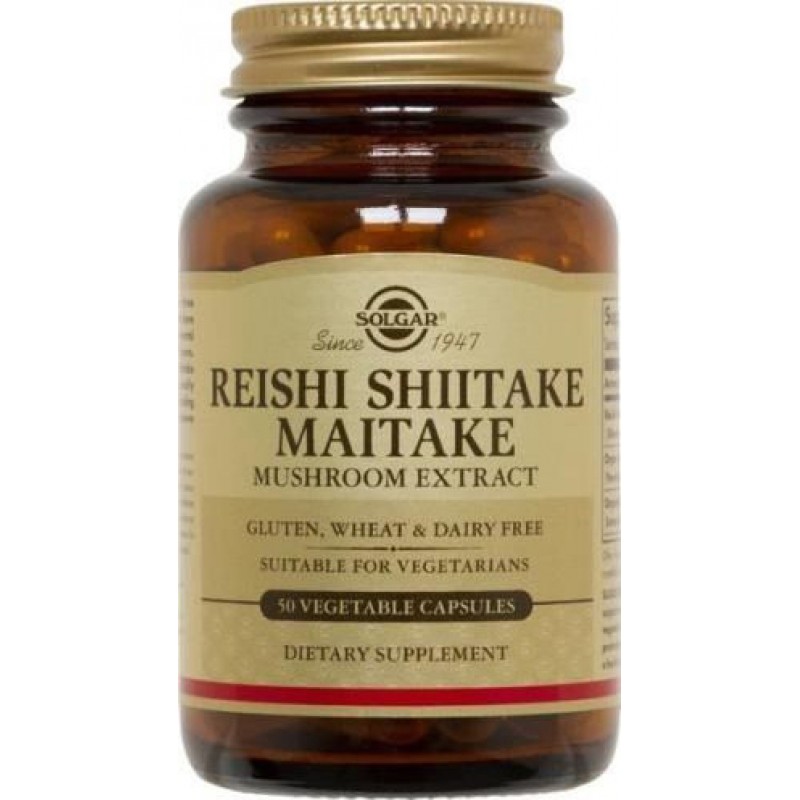 Solgar Reishi Shiitake Maitake Mushroom Extract 50 x 1 φυτικές κάψουλες Solgar Reishi Shiitake Maitake Mushroom Extract 50 x 1 φυτικές κάψουλες