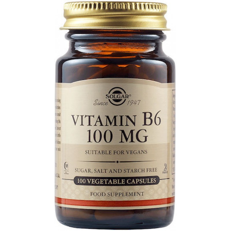 SOLGAR  Vitamin B-6 100mg 100veg. caps