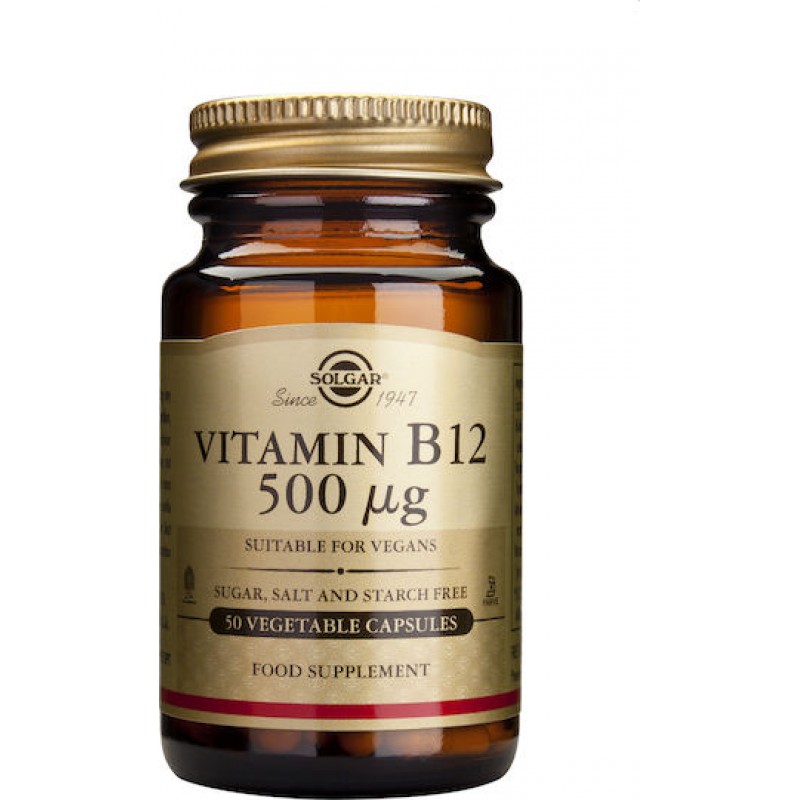 Solgar Vitamin B12 500mg 50veg caps