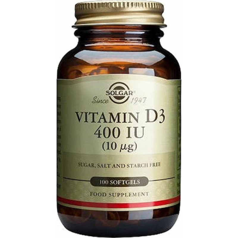 Solgar Vitamin D3 400iu 100softgels Solgar Vitamin D3 400iu 100softgels