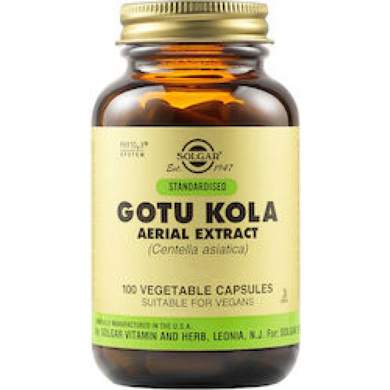 Solgar Standardized Gotu Kola Aerial Extract 100 φυτικές κάψουλες