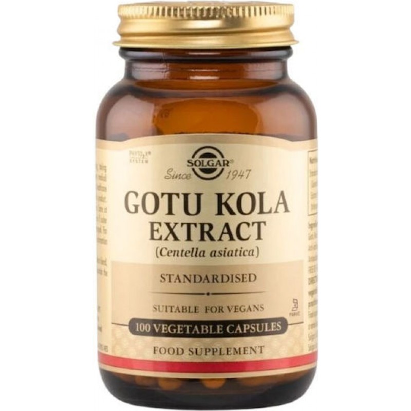 Solgar Standardized Gotu Kola Aerial Extract 100 φυτικές κάψουλες