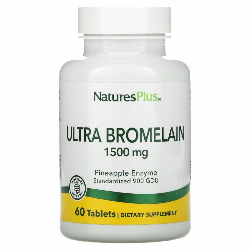 Nature's Plus Digestive Support Ultra Bromelain 1500mg 60 ταμπλέτες Nature's Plus Digestive Support Ultra Bromelain 1500mg 60 ταμπλέτες