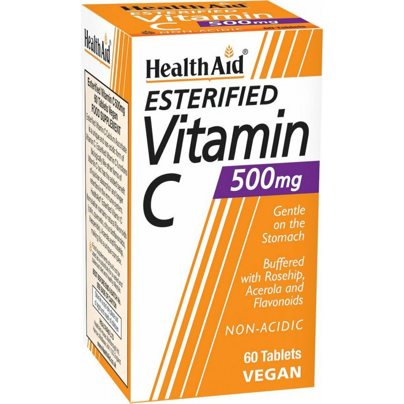 Health Aid Esterified Vitamin C Balanced & Non Acidic 500mg 60 tablets Health Aid Esterified Vitamin C Balanced & Non Acidic 500mg 60 tablets