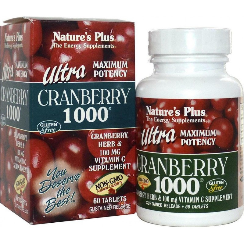 Nature's Plus Ultra Cranberry 60 ταμπλέτες