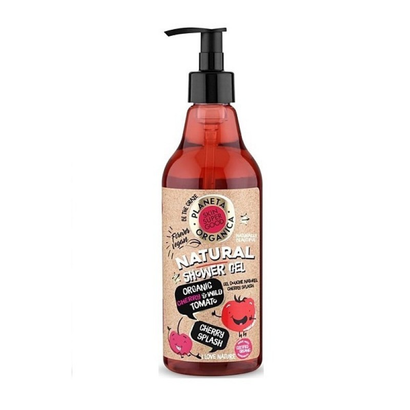 Natura Siberica Planeta Organica Cherry Splash Organic Cherry & Wild Tomato Natural Shower Gel 500ml