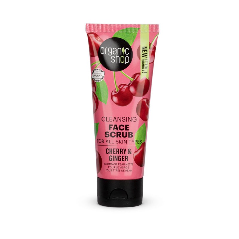 Organic Shop Scrub Προσώπου Ginger & Cherry 75ml