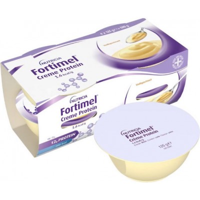 Nutricia Creme Protein Ειδικό Συμπλήρωμα Διατροφής 4 x 125gr Βανίλια