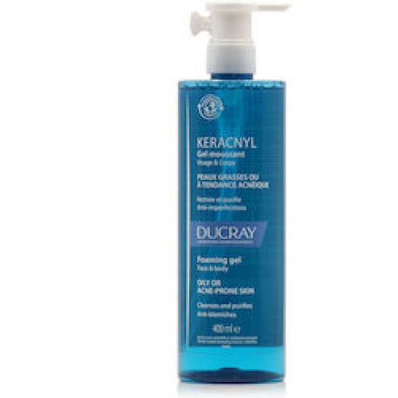Ducray Keracnyl Gel Καθαρισμού Προσώπου για Ακνεϊκές Επιδερμίδες 400ml