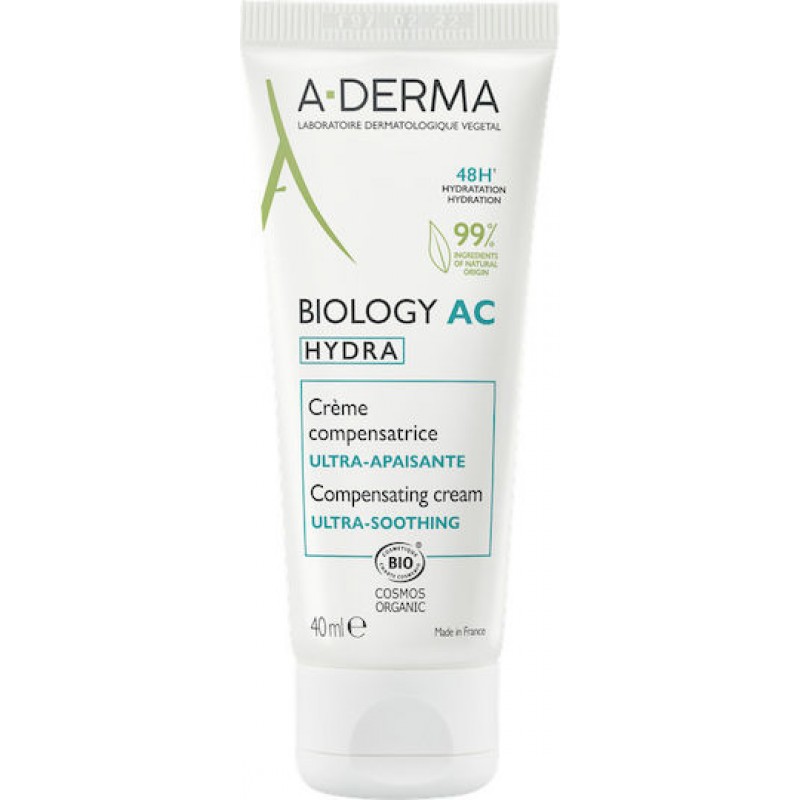 A-Derma Biology Ac Hydra Ultra Soothing Cream Καταπραϋντική & Ενυδατική Κρέμα Προσώπου για Ακνεϊκά Δέρματα 40ml A-Derma Biology Ac Hydra Ultra Soothing Cream Καταπραϋντική & Ενυδατική Κρέμα Προσώπου για Ακνεϊκά Δέρματα 40ml