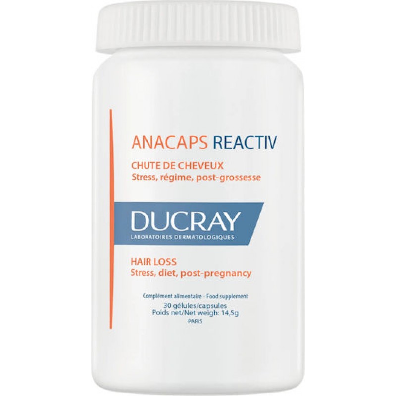 Ducray Anacaps Reactiv Ειδικό Συμπλήρωμα Διατροφής 30 κάψουλες