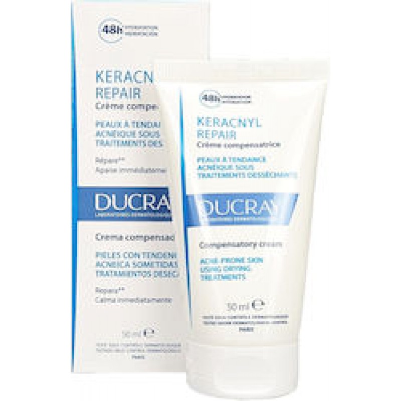 Ducray Keracnyl Repair 48ωρη Κρέμα Προσώπου κατά της Ακμής με Νιασιναμίδη 50ml