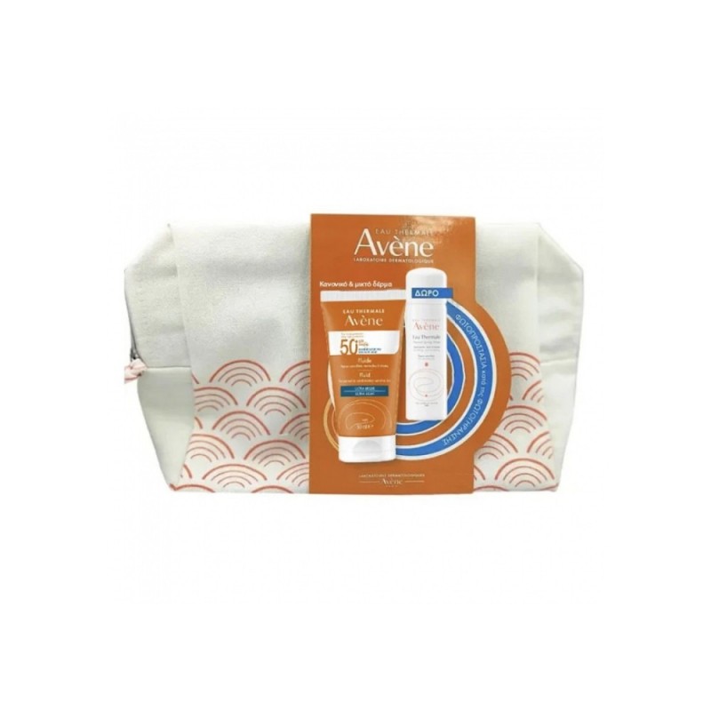 Avene Set Fluide SPF50+ Αντιηλιακή Κρέμα Προσώπου για Κανονικό Μικτό Ευαίσθητο Δέρμα 50ml + ΔΩΡΟ Avene Eau Thermale 50ml