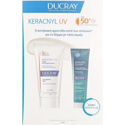 Ducray Keracnyl Σετ με Αντηλιακό Προσώπου SPF50 2τμχ