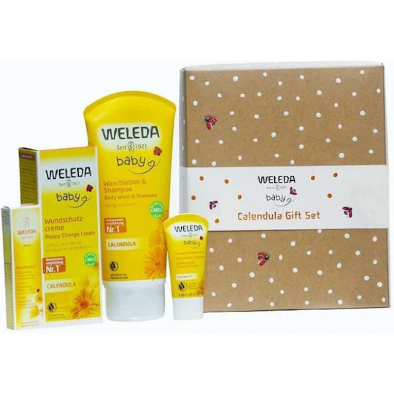Weleda Σετ Περιποίησης & Κρέμα Αλλαγής Πάνας, 75+10ml, Σαμπουάν & Αφρόλουτρο, 200+20ml & Δώρο Έκπληξη