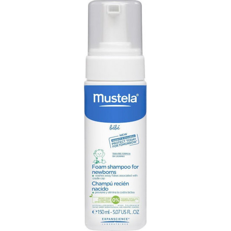 Mustela Foam Shampoo For Newborns Σαμπουάν σε Μορφή Αφρού 150ml Mustela Foam Shampoo For Newborns Σαμπουάν σε Μορφή Αφρού 150ml