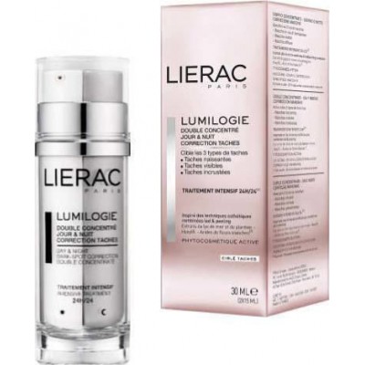 Lierac Lumilogie Double Concetrate 24ωρη Λεπτόρρευστη Κρέμα Προσώπου κατά των Ατελειών με Βιταμίνη E 2x15ml