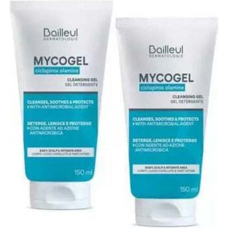 Bailleul Laboratoires Mycogel Αφρόλουτρο σε Gel με Υαλουρονικό Οξύ Ενυδατικό 2x150ml