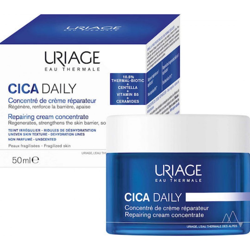 Uriage Cica Daily Αναπλαστική Κρέμα Προσώπου Ημέρας με Πανθενόλη & Centella Asiatica 50ml