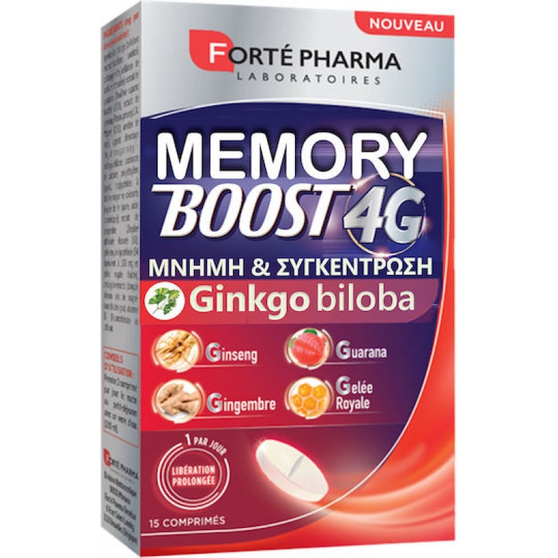 Forte Pharma Memory Boost 4g Συμπλήρωμα Διατροφής Μνήμη & Συγκέντρωση 15 Δισκία