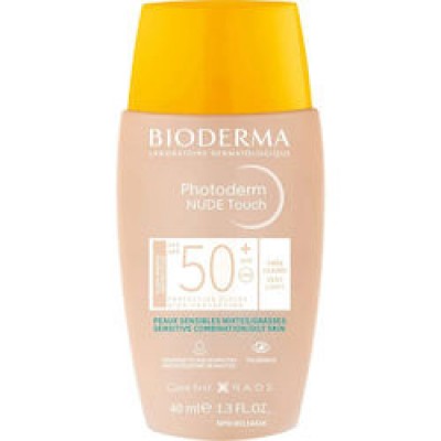 Bioderma Photoderm Nude Touch Mineral Αντηλιακή Κρέμα Προσώπου SPF50+ με Χρώμα Very Light 40ml