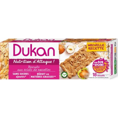 Dukan Μπισκότα Βρώμης Φουντούκι Χωρίς Ζάχαρη 225gr