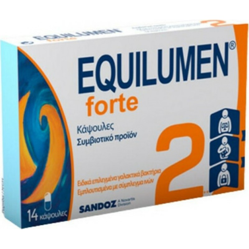 Sandoz Equilumen Forte 2 με Προβιοτικά και Πρεβιοτικά 14 κάψουλες Sandoz Equilumen Forte 2 με Προβιοτικά και Πρεβιοτικά 14 κάψουλες