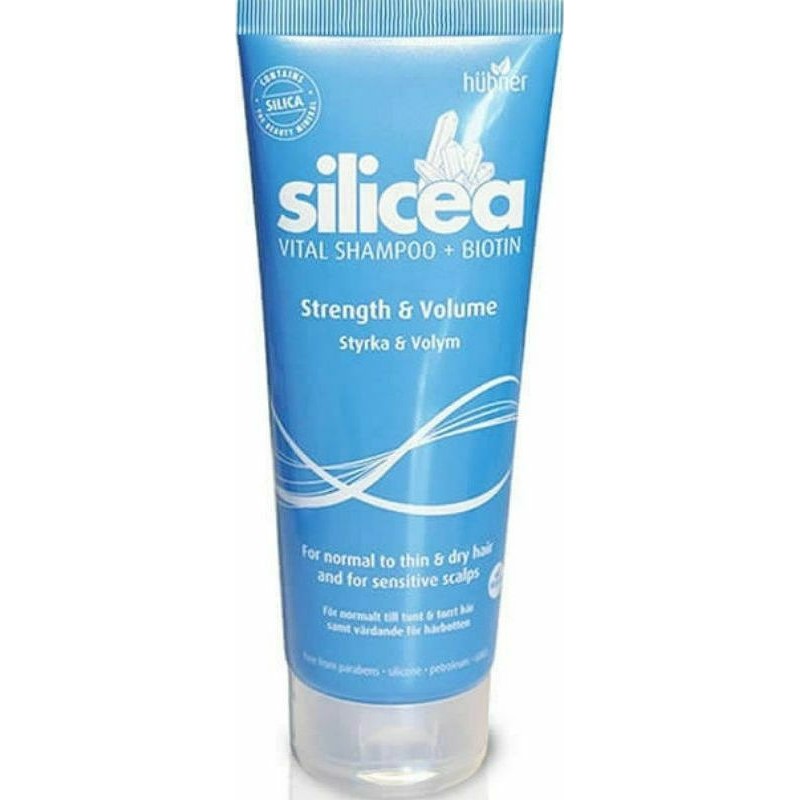 Hubner Silicea Vital Biotin Strength & Volume Σαμπουάν Κατά της Τριχόπτωσης για Ευαίσθητο Τριχωτό για Ξηρά Μαλλιά Μαλλιά 200ml Hubner Silicea Vital Biotin Strength & Volume Σαμπουάν Κατά της Τριχόπτωσης για Ευαίσθητο Τριχωτό για Ξηρά Μαλλιά Μαλλιά 200ml