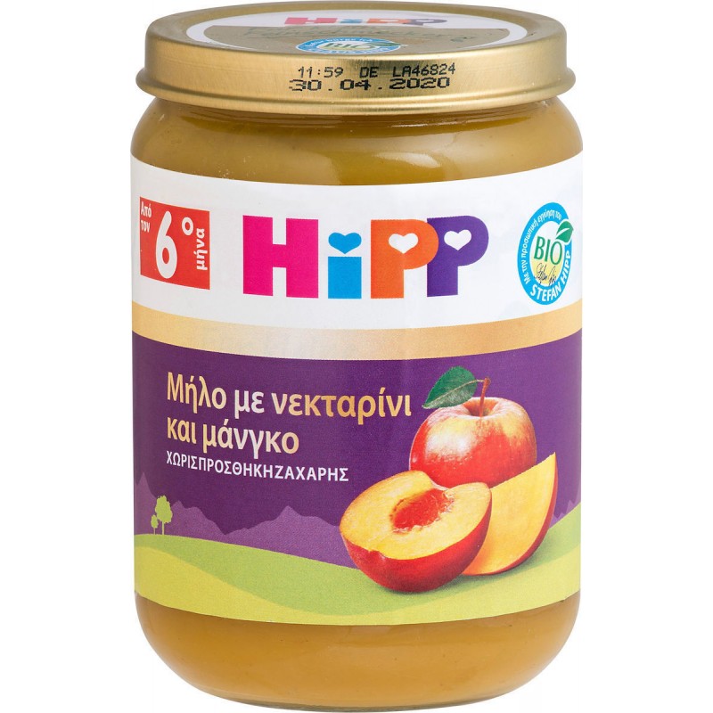 Hipp Φρουτόκρεμα Μήλο, Νεκταρίνι & Μάνγκο Χωρίς Προσθήκη Ζάχαρης 190gr για 6+ Μηνών Hipp Φρουτόκρεμα Μήλο, Νεκταρίνι & Μάνγκο Χωρίς Προσθήκη Ζάχαρης 190gr για 6+ Μηνών