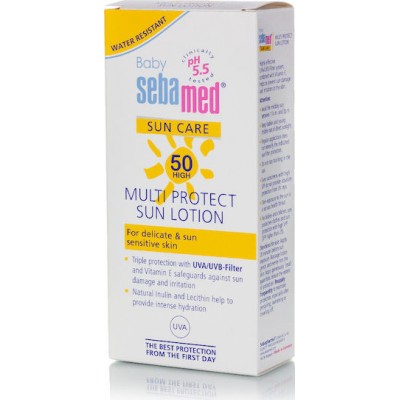 Sebamed Baby Sun Lotion SPF50 Αδιάβροχο Βρεφικό Αντηλιακό Γαλάκτωμα για Πρόσωπο & Σώμα 200ml