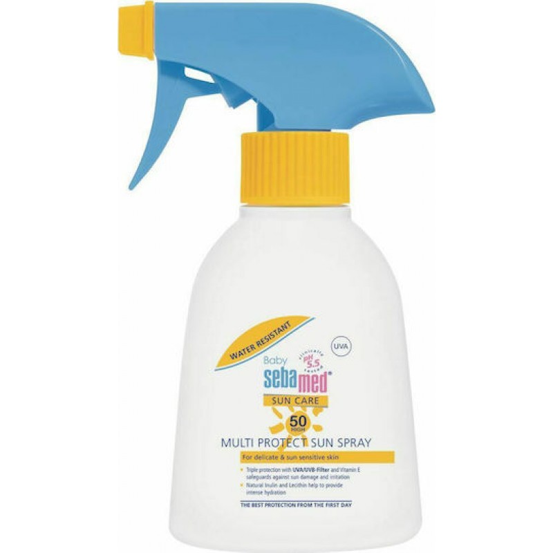 Sebamed Multi Protect Sun Spray SPF50 Αδιάβροχο Βρεφικό Αντηλιακό Spray για Πρόσωπο & Σώμα 200ml