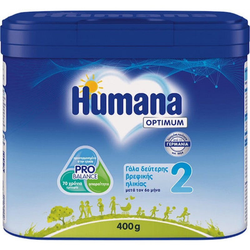 Humana Γάλα σε Σκόνη Optimum 2 για 6+ Μηνών 400gr