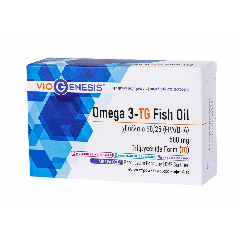 VioGenesis Omega 3 TG Fish Oil Ιχθυέλαιο 60 Κάψουλες