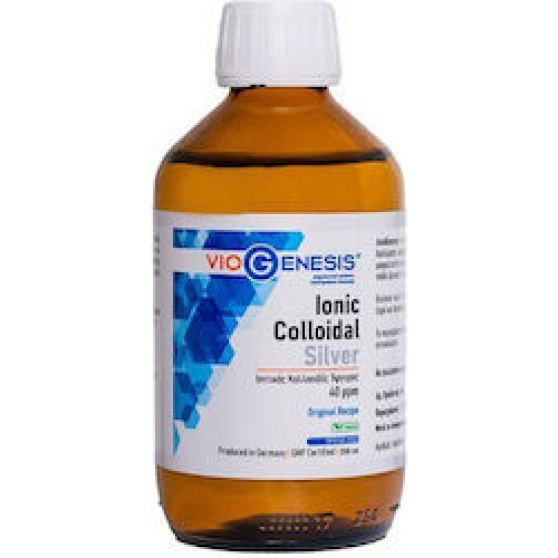 Viogenesis Colloidal Silver Ionic 40ppm, Ιοντικός Κολλοειδής Άργυρος 250ml.