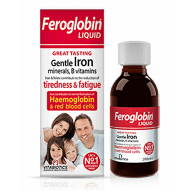Vitabiotics Feroglobin Υγρός Σίδηρος με Βιταμίνες Β & Ψευδάργυρο 200ml Honey Orange Vitabiotics Feroglobin Υγρός Σίδηρος με Βιταμίνες Β & Ψευδάργυρο 200ml Honey Orange
