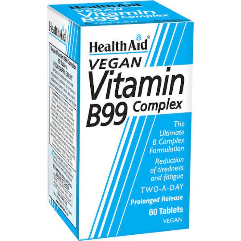 Health Aid B 99 Complex Βιταμίνη για Ενέργεια, Ενίσχυση του Ανοσοποιητικού & τα Μαλλιά 60 ταμπλέτες