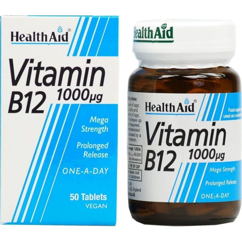 Health Aid Vitamin B12 1000μg 50 Ταμπλέτες