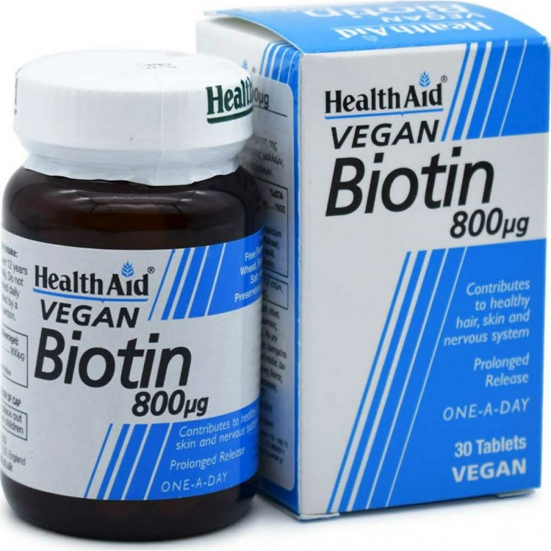 Health Aid Biotin 800μg 30 Ταμπλέτες Health Aid Biotin 800μg 30 Ταμπλέτες