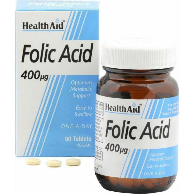 Health Aid Folic Acid 400μg 90 Ταμπλέτες Health Aid Folic Acid 400μg 90 Ταμπλέτες