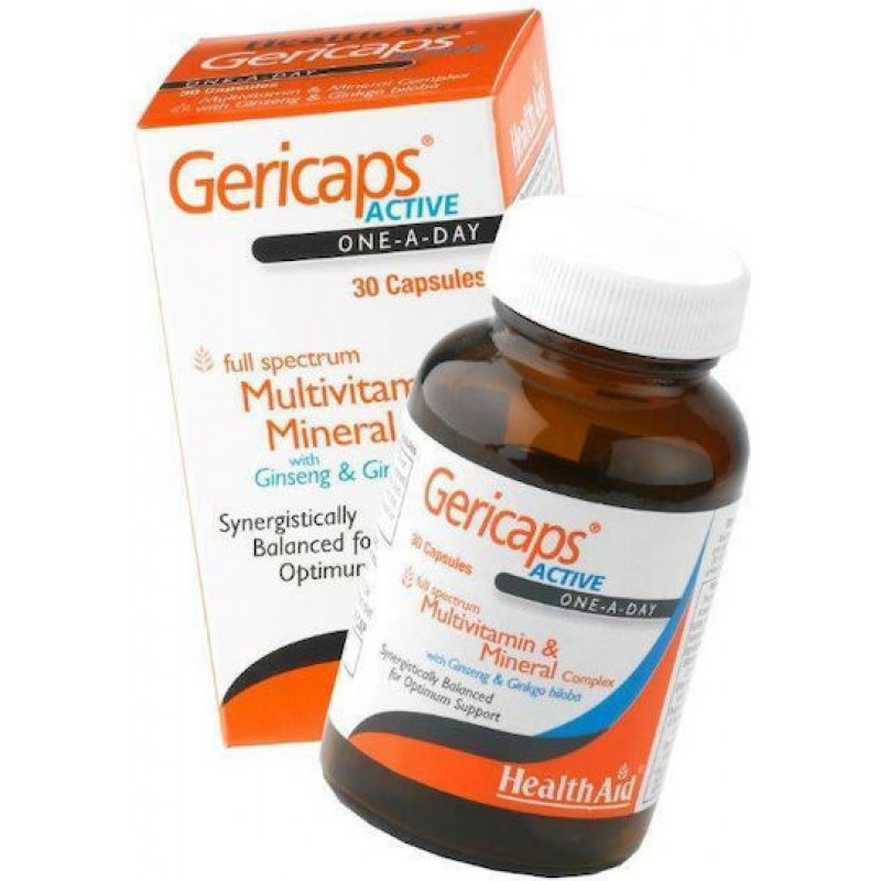 Health Aid Gericaps Active Συμπλήρωμα για την Μνήμη & τη Συγκέντρωση 30 κάψουλες Health Aid Gericaps Active Συμπλήρωμα για την Μνήμη & τη Συγκέντρωση 30 κάψουλες