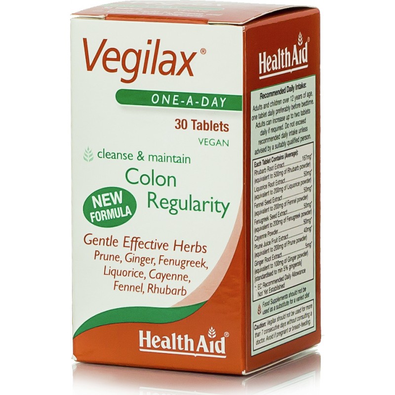 Health Aid Vegilax 30 ταμπλέτες Health Aid Vegilax 30 ταμπλέτες