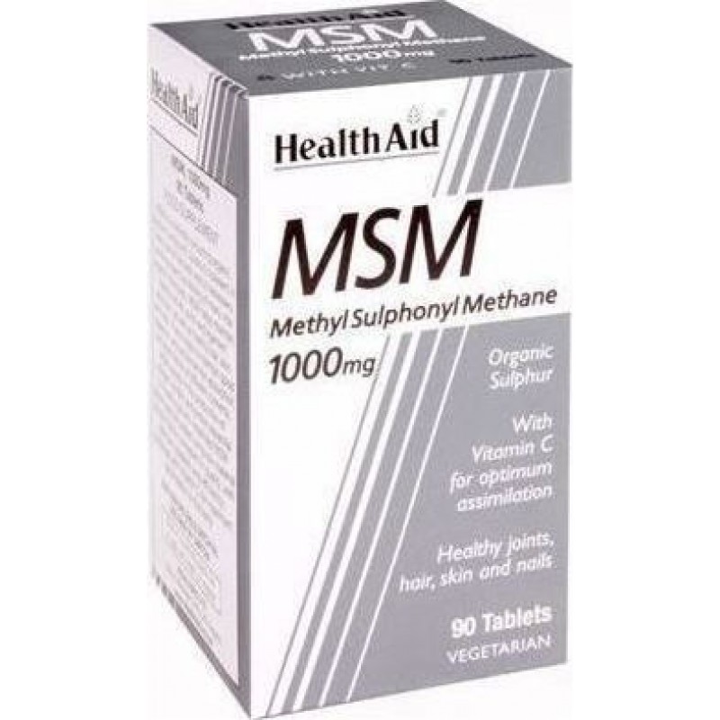 Health Aid MSM Συμπλήρωμα για την Υγεία Αρθρώσεων & Οστών 90 ταμπλέτες Health Aid MSM Συμπλήρωμα για την Υγεία Αρθρώσεων & Οστών 90 ταμπλέτες