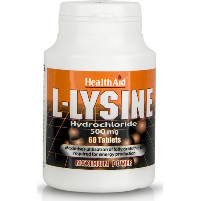 Health Aid L-Lysine 500mg 60 Ταμπλέτες Unflavoured