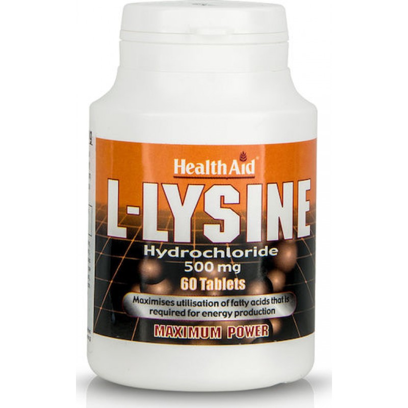 Health Aid L-Lysine 500mg 60 Ταμπλέτες Unflavoured